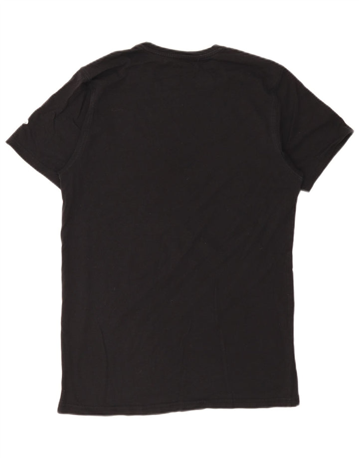 Camiseta gráfica feminina Genuine Merchandise Top UK 12 Médio Preto