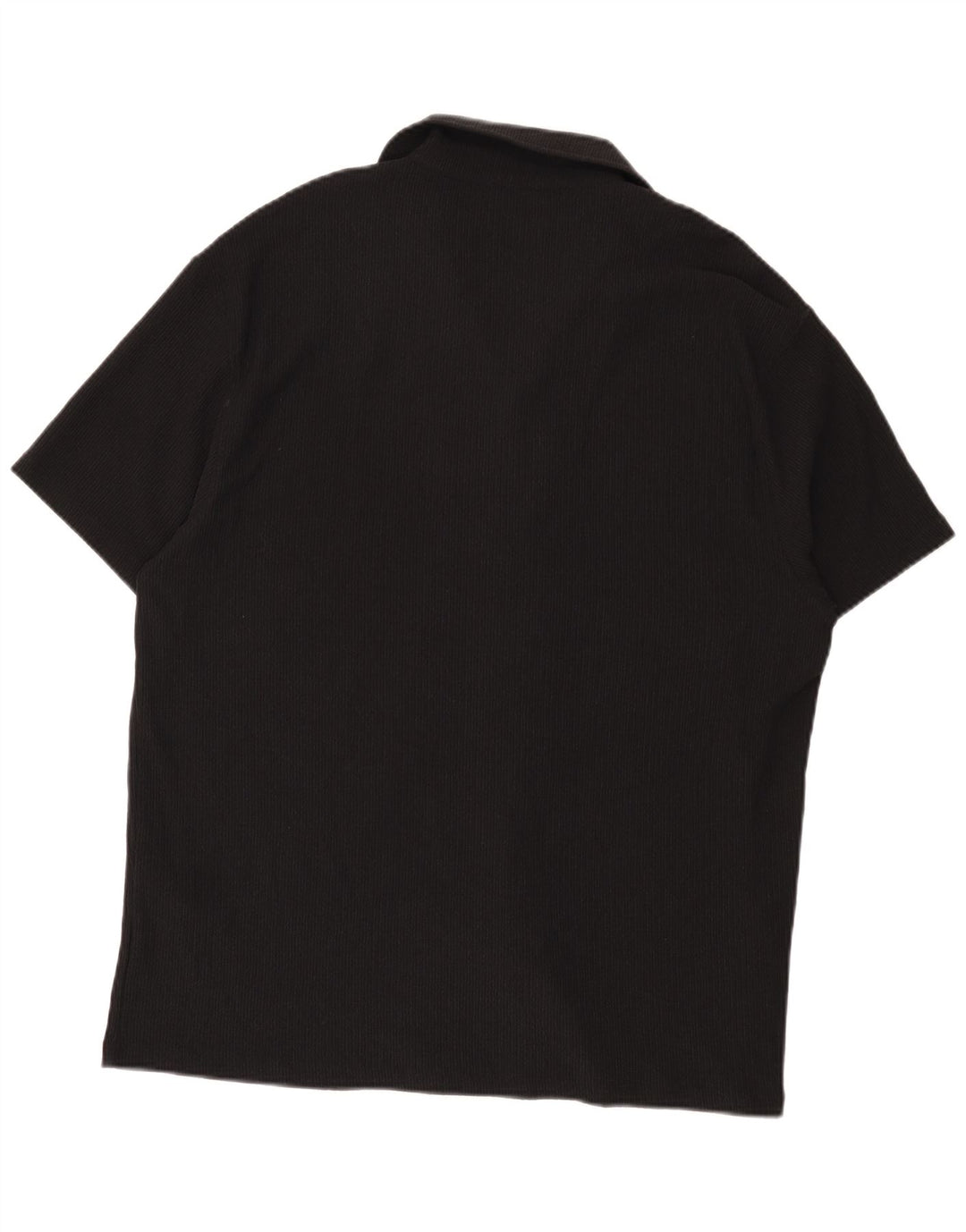 Reiss Camisa masculina gráfica de manga curta 2XL preta poliéster moderna