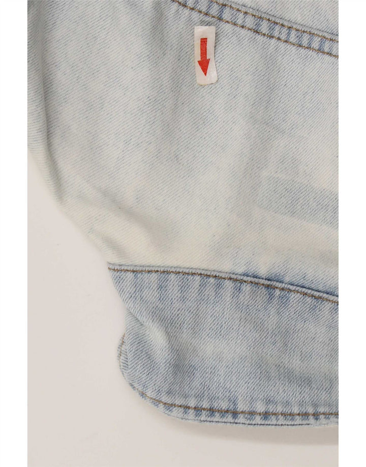 Jaqueta jeans feminina Topshop Reino Unido 10 algodão azul pequeno