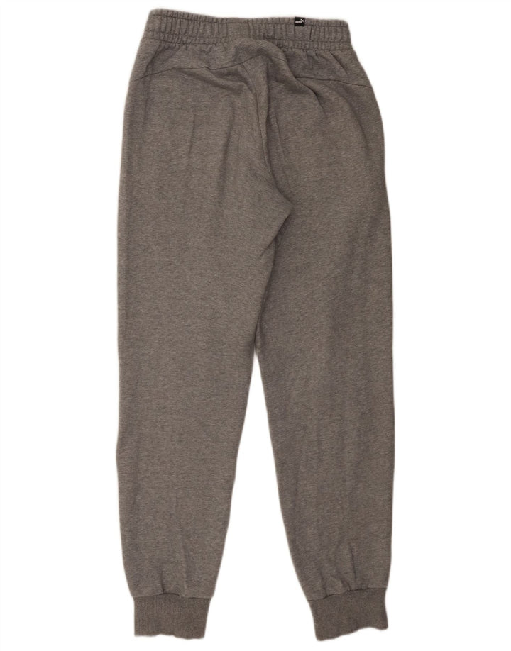 Calça de treino masculina Puma Joggers pequeno algodão manchado cinza