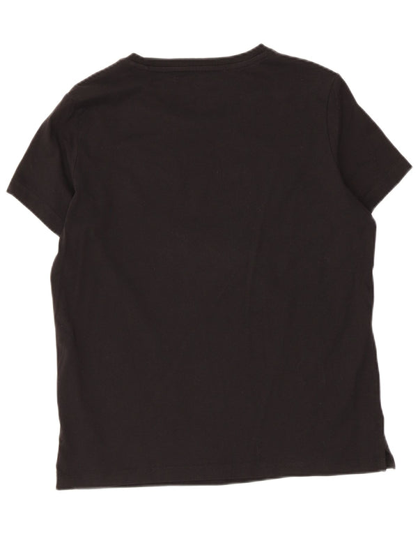 Camiseta feminina Guess com estampa gráfica UK 14 grande algodão preto