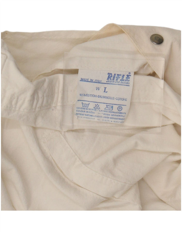 RIFLE Mens Utility Gilet IT 50 Grande Algodão Branco