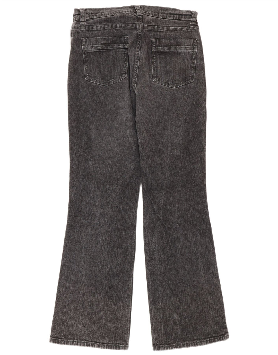 Calça jeans feminina Marks & Spencer Bootcut Reino Unido 10 pequena W27 L29 algodão preto