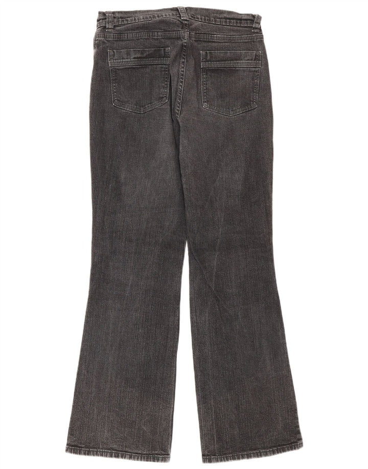 Calça jeans feminina Marks & Spencer Bootcut Reino Unido 10 pequena W27 L29 algodão preto