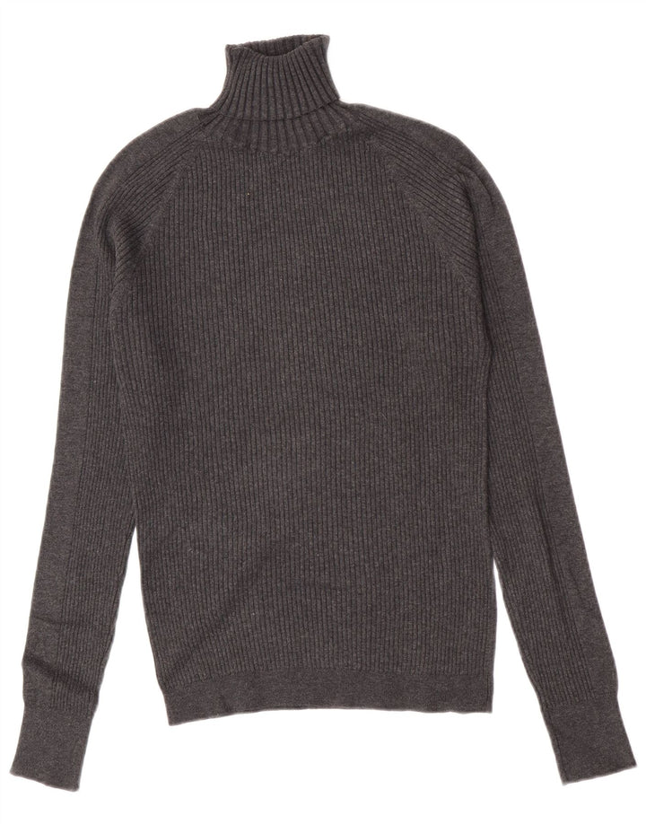 Zara Suéter masculino com gola redonda cinza médio