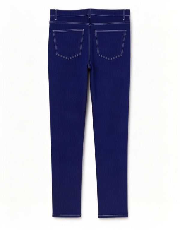 Topshop feminino Joni Slim Jeans W34 L29 algodão azul