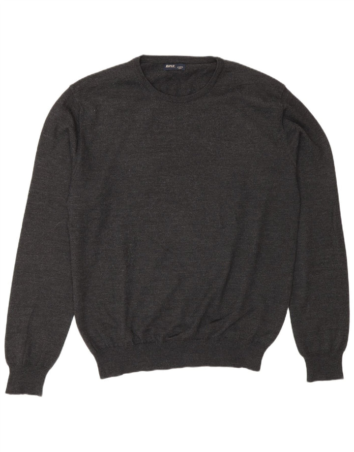 Suéter masculino Rifle com gola redonda 2XL cinza acrílico