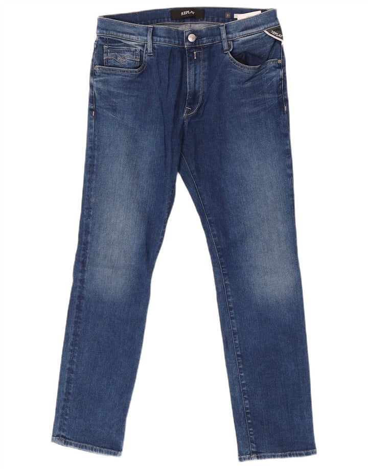 Replay Jeans feminino Vivy Slim W31 L28 azul algodão