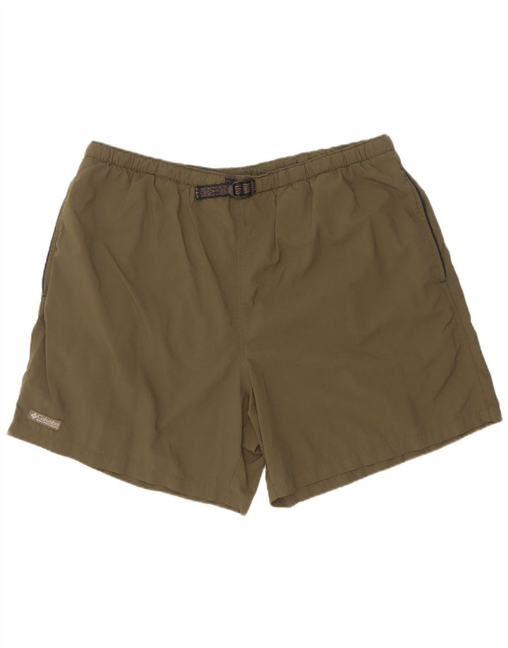 Shorts de natação masculino Columbia XL cáqui nylon
