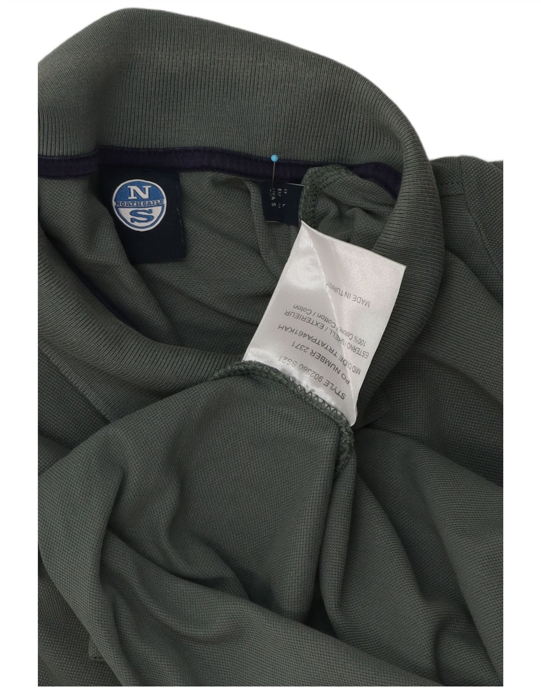 Camisa polo masculina North Sails grande algodão verde