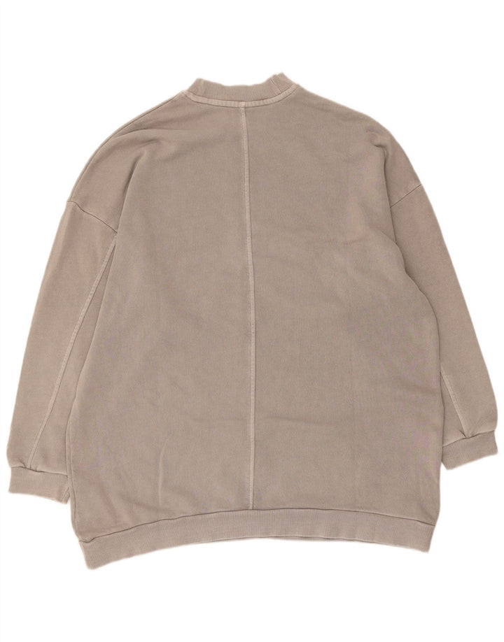 Reebok Mulher Oversized Sweatshirt Jumper UK 12/14 Médio Cinza