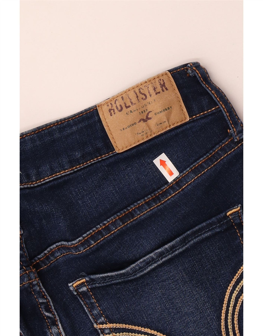 HOLLISTER Calça jeans feminina desgastada US 3 XS W26 L31 algodão azul