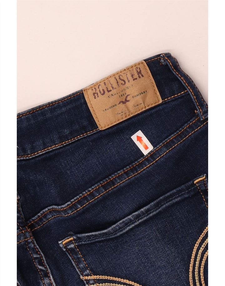 HOLLISTER Calça jeans feminina desgastada US 3 XS W26 L31 algodão azul