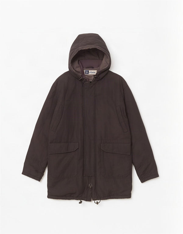 Jaqueta Parka Asics Masculina com Capuz UK 40 Grande Preto