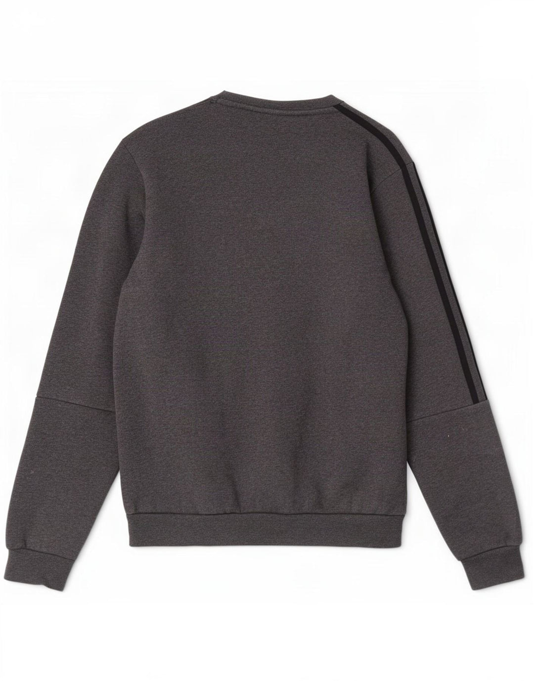 Adidas Mens Moletom Jumper Pequeno Algodão Cinza