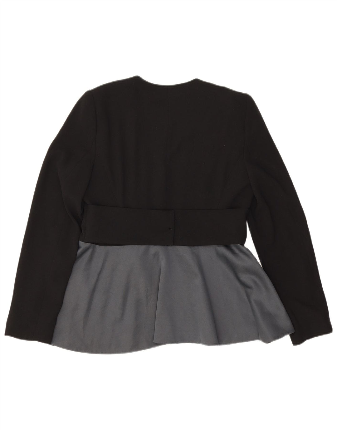 Zara Womens Open Blazer Jacket UK 14 Medium Black Colourblock Poliéster