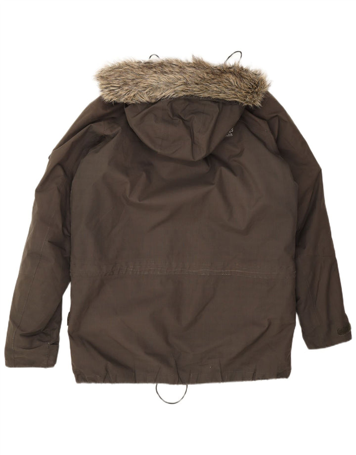 Jaqueta masculina Jack Wolfskin com capuz Sherpa Parka Reino Unido 36/38 cinza médio