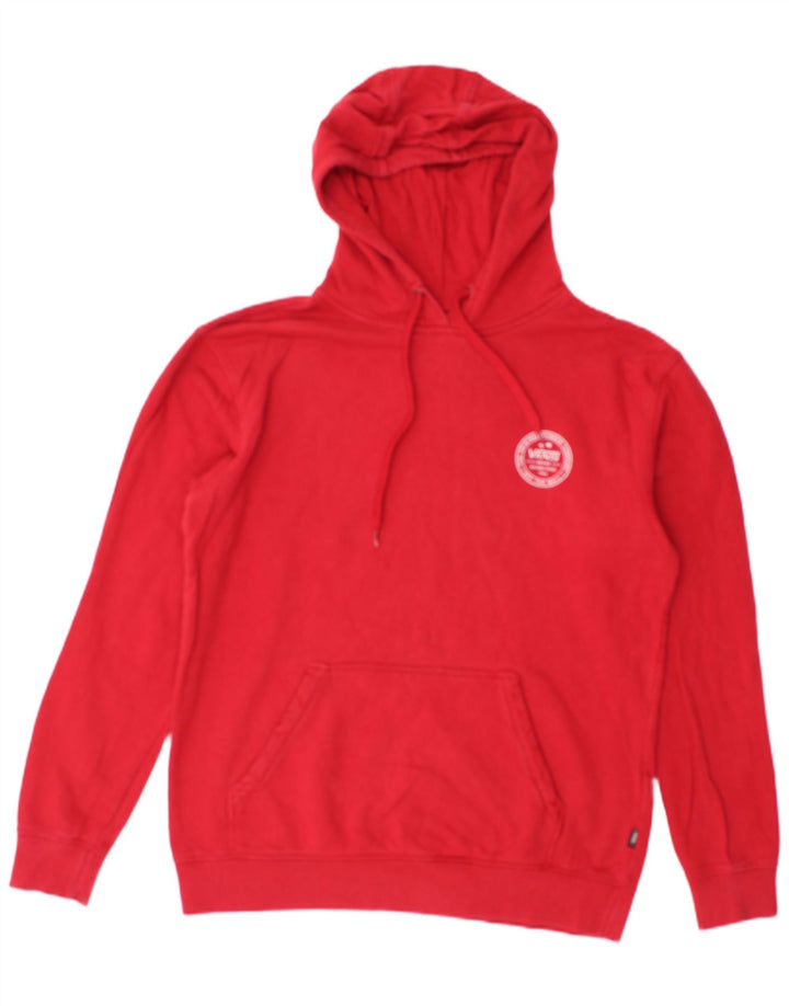 VANS Mens Graphic Hoodie Jumper Pequeno Algodão Vermelho