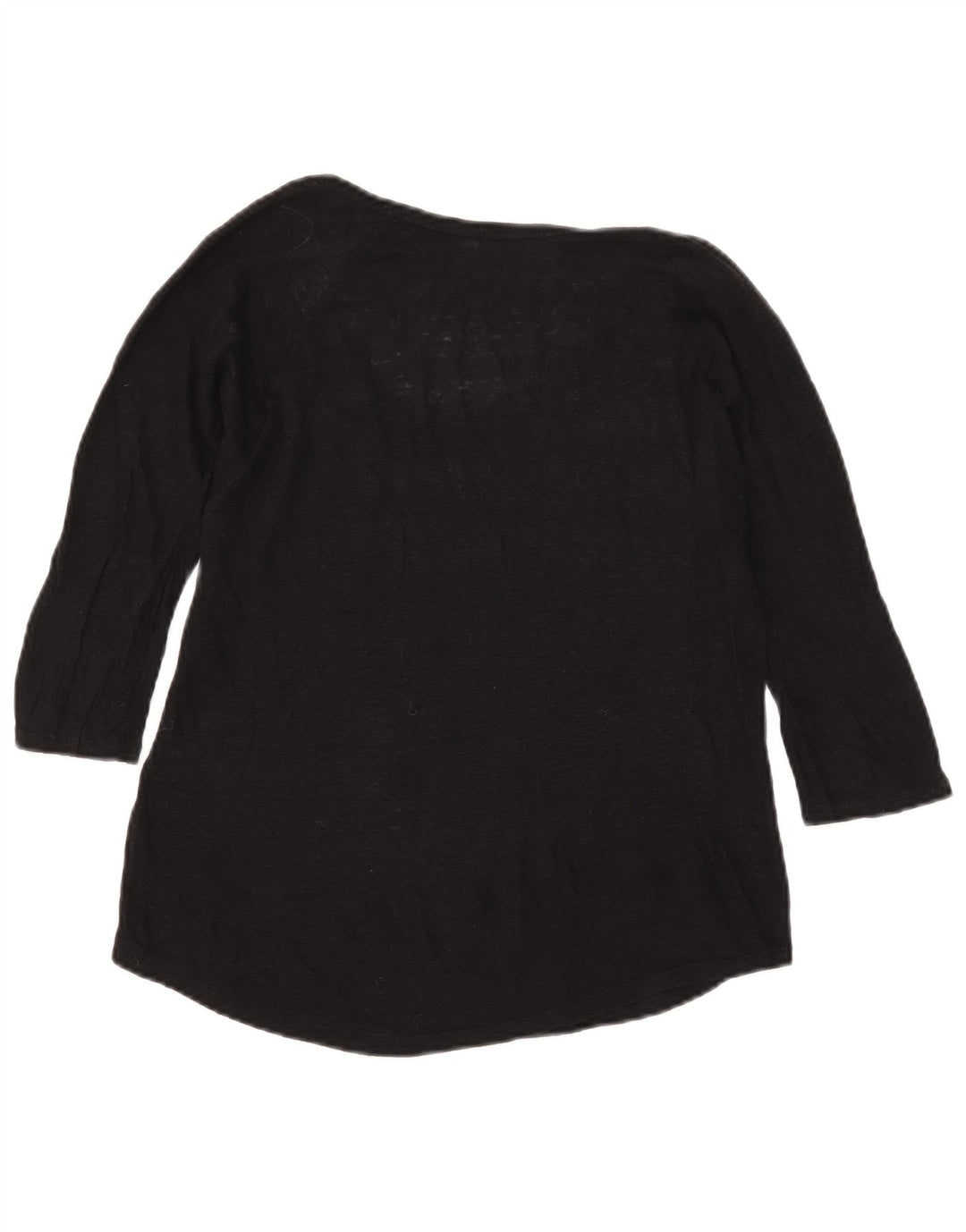 Zara Top feminino manga 3/4 Reino Unido 12 médio preto