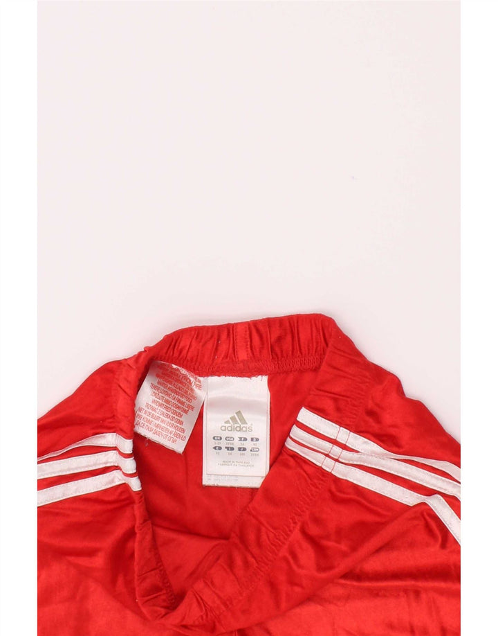 Shorts esportivos Adidas para meninos 18-24 meses poliéster vermelho