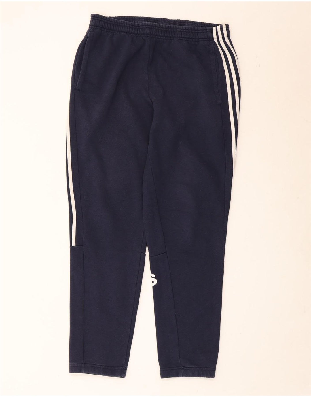 Calça de treino masculina Adidas Graphic grande algodão azul marinho