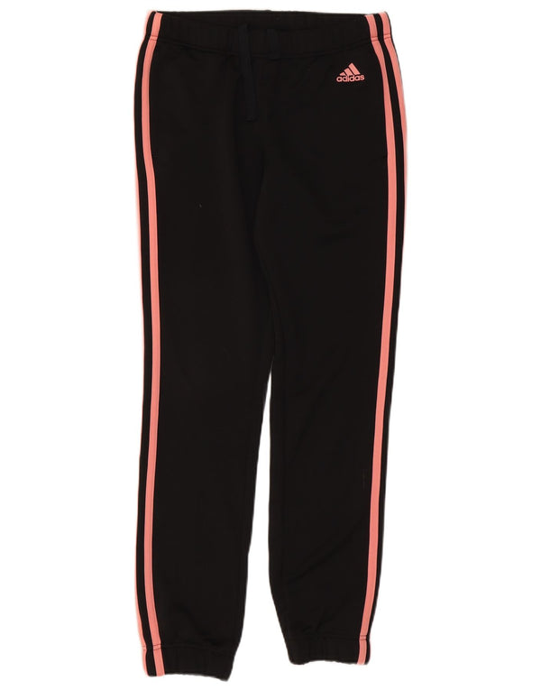 Adidas Womens Tracksuit Calças Joggers UK 8/10 Pequeno Poliéster Preto