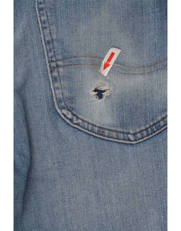 Lee Mens Luke Straight Jeans W31 L29 Azul Algodão