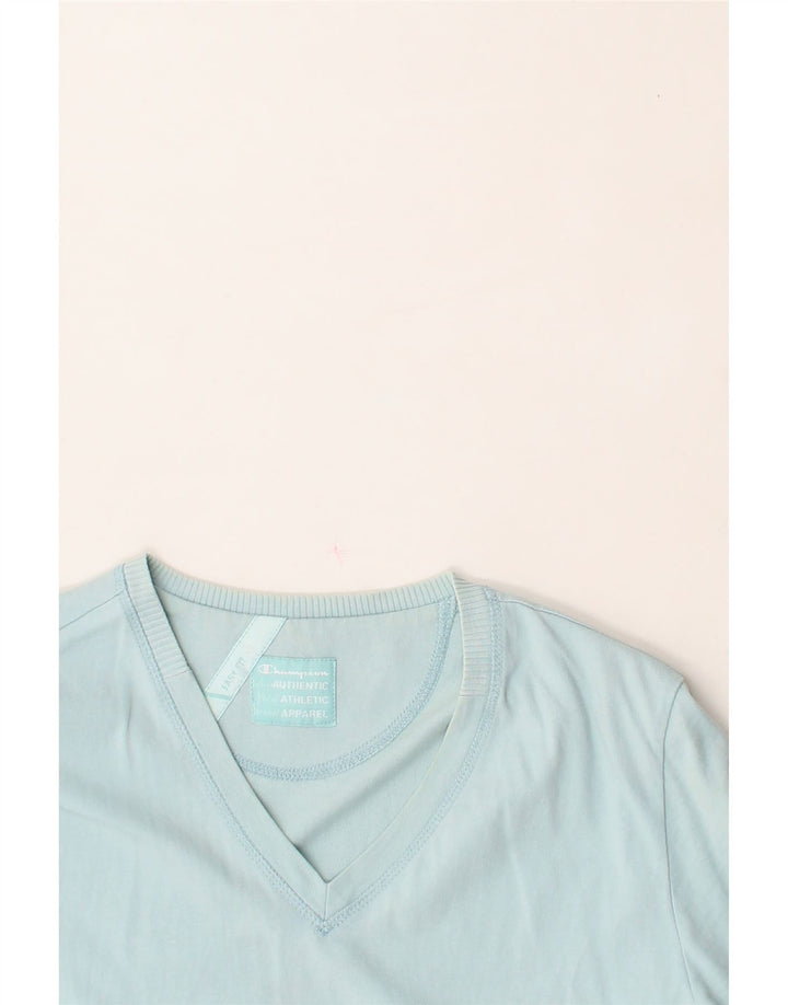 CHAMPION Womens T-Shirt Top UK 18 XL Turquoise Cotton Vintage Champion and Second-Hand Champion from Messina Hembry 