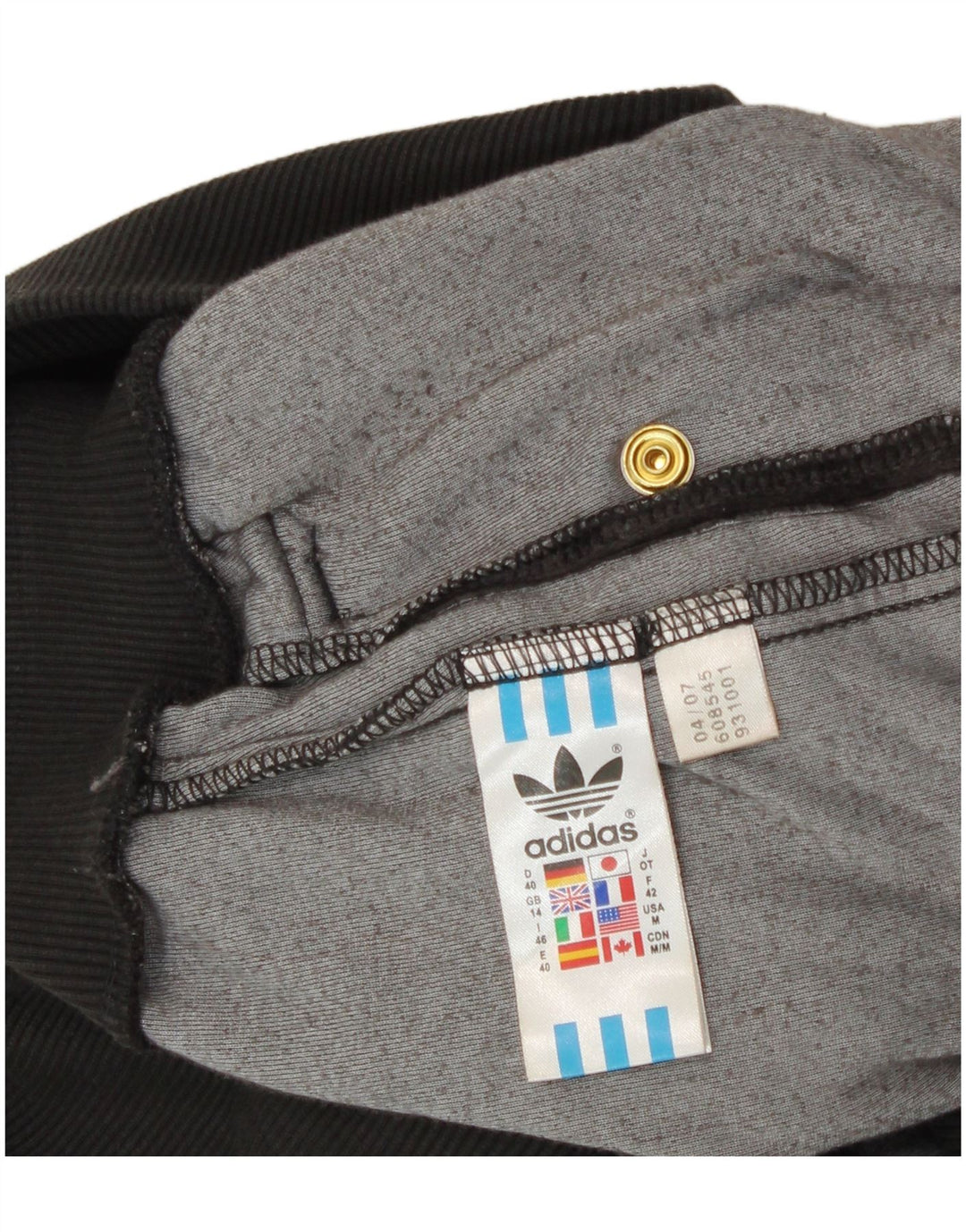 Adidas Womens Velour Tracksuit Calças UK 14 Grande Cinza Algodão