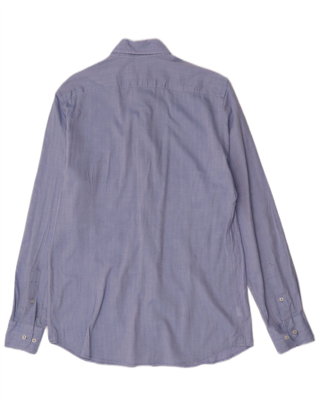 Camisa masculina Massimo Dutti EU 40 15 1/2 algodão azul médio