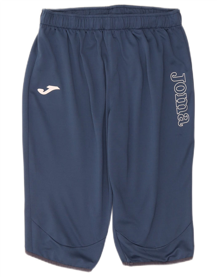 Joma Bermuda masculina gráfica esportiva grande poliéster azul marinho
