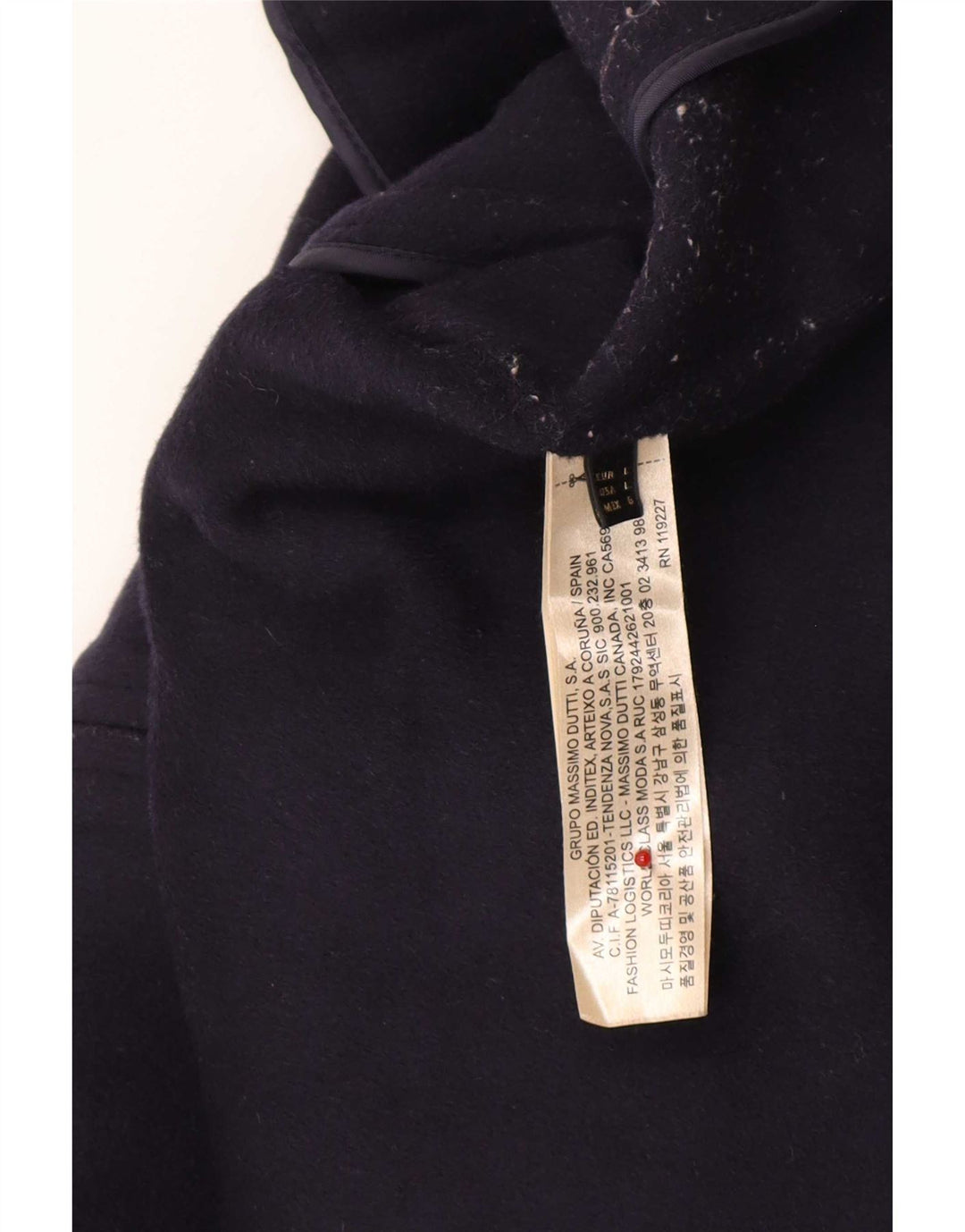 Jaqueta bomber feminina Massimo Dutti Reino Unido 16 grande lã azul marinho
