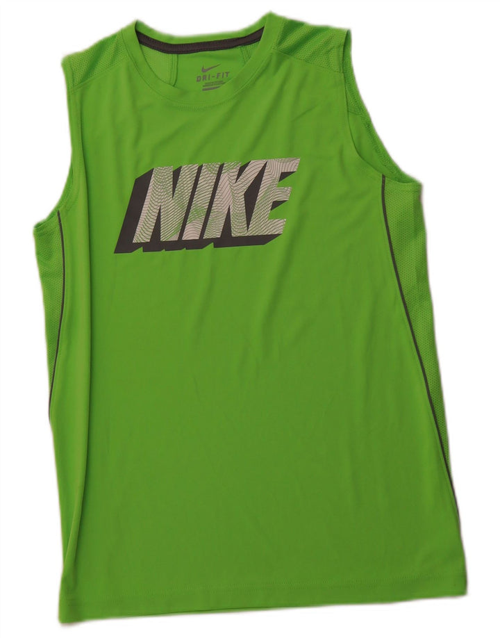 Colete gráfico NIKE Boys Dri Fit Top 12-13 anos grande verde