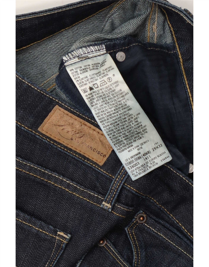 Jeans slim feminino Levi's W29 L32 algodão azul marinho