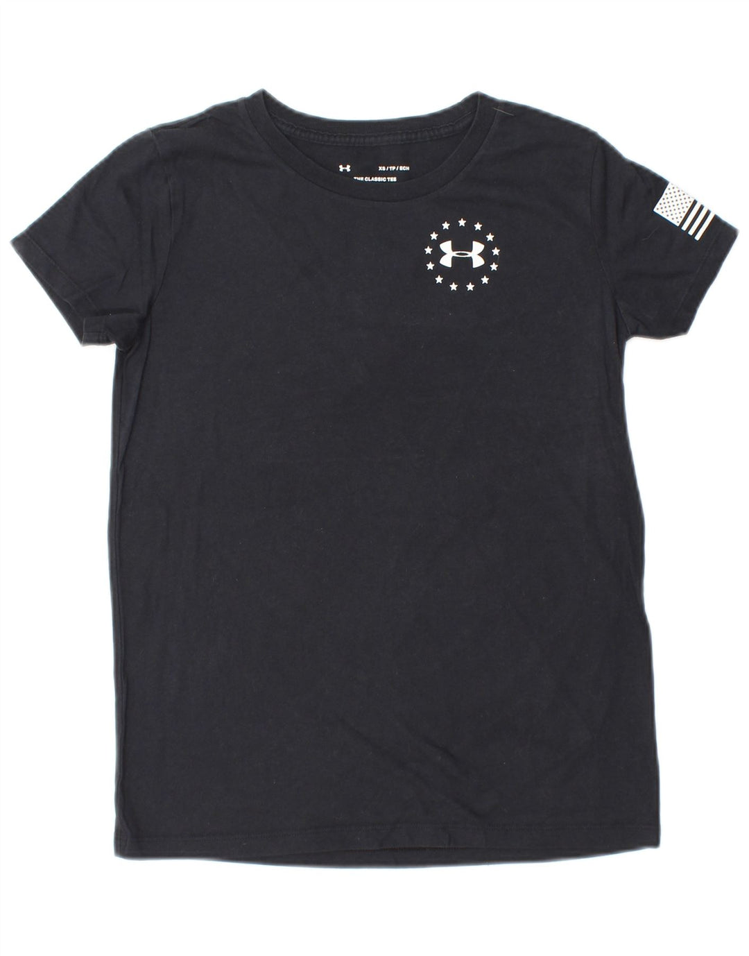 Camiseta gráfica feminina UNDER ARMOUR UK 6 XS listrada preta