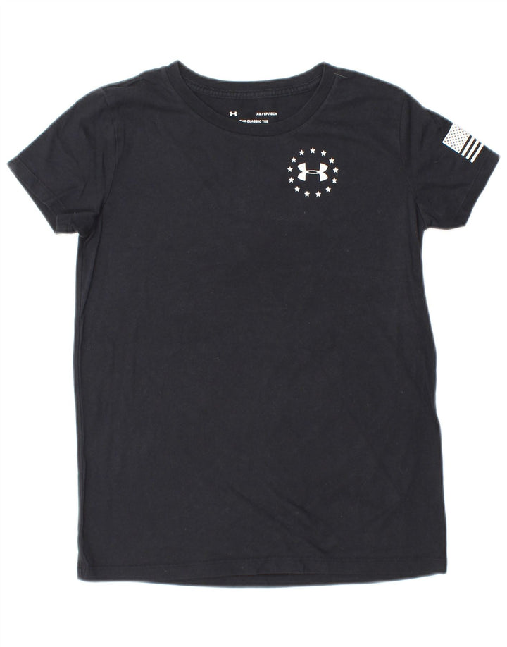 Camiseta gráfica feminina UNDER ARMOUR UK 6 XS listrada preta