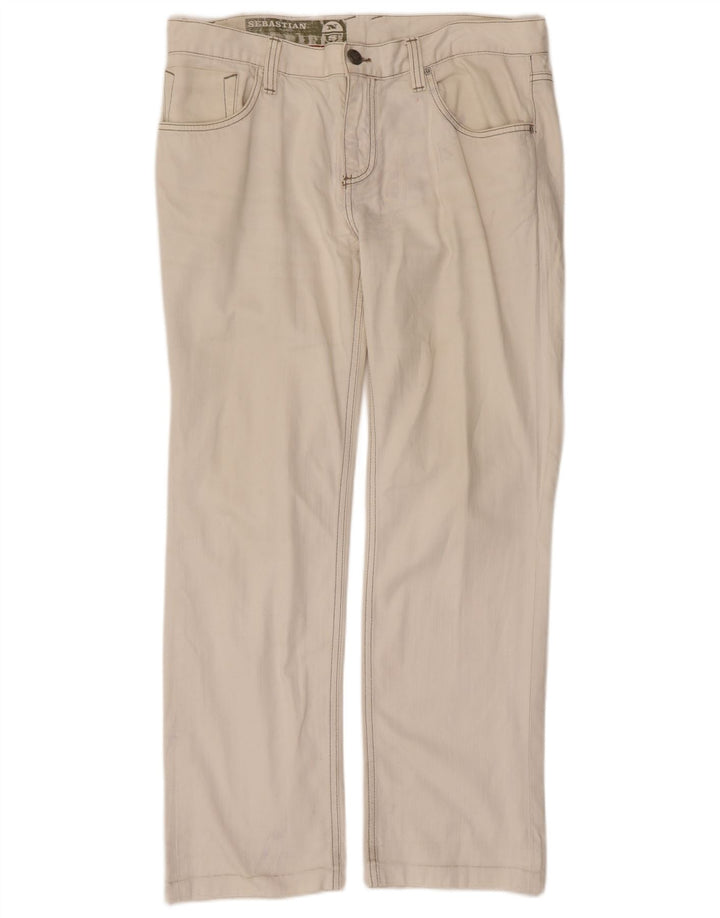 Jeans retos masculinos North Sails W34 L29 algodão branco