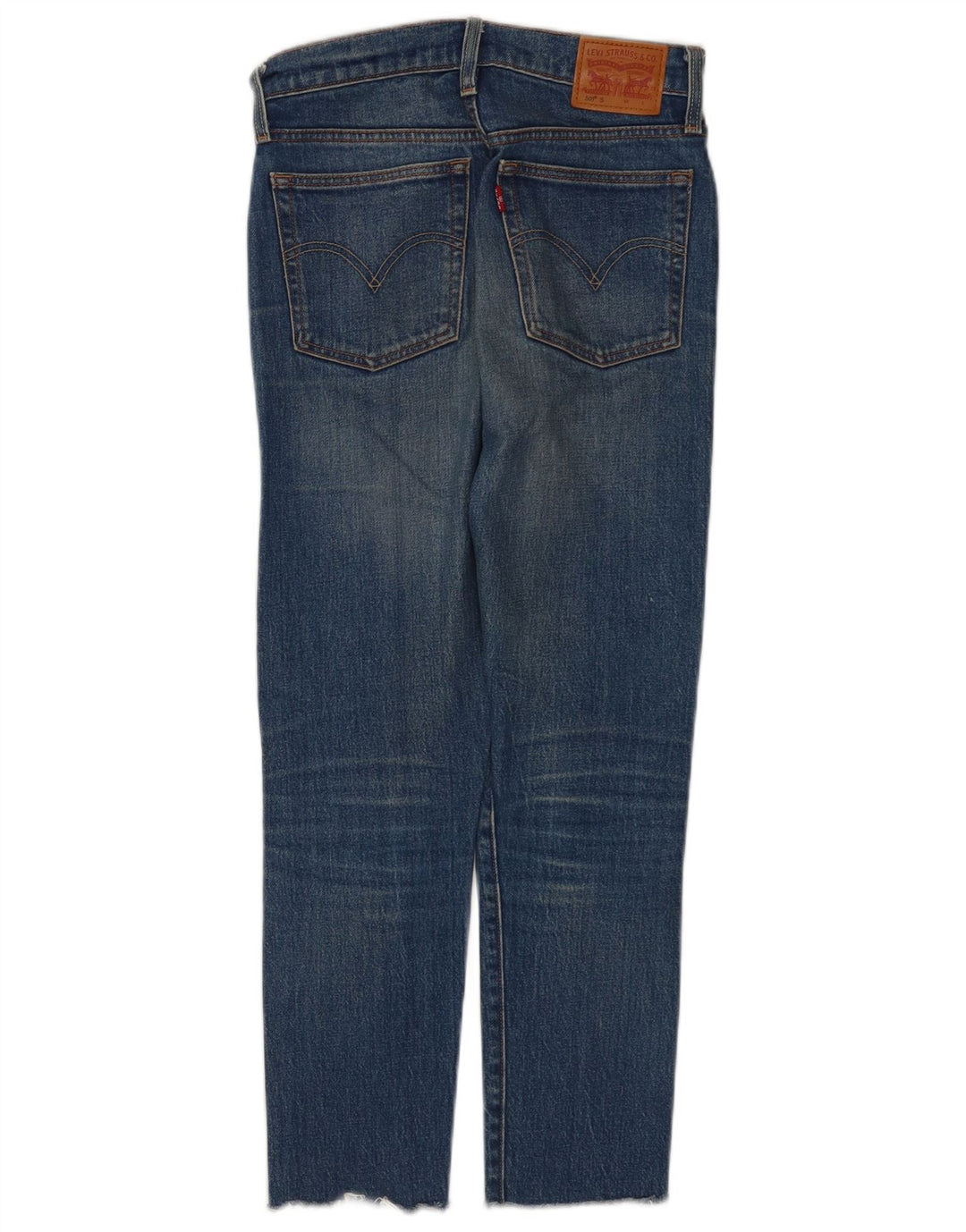 Calça jeans feminina Levi's Slim pequena W25 L26 azul algodão
