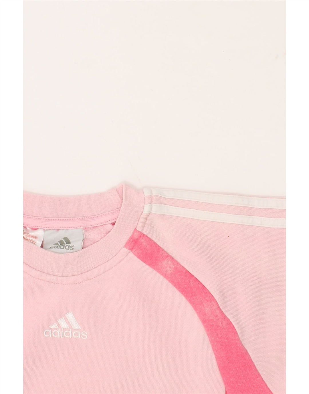 ADIDAS Girls Sweatshirt Jumper 2-3 Years Pink Cotton Vintage Adidas and Second-Hand Adidas from Messina Hembry 