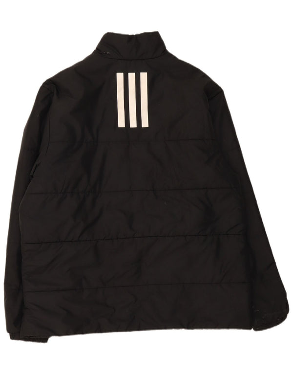 Jaqueta acolchoada masculina Adidas UK 42 XL poliéster preto