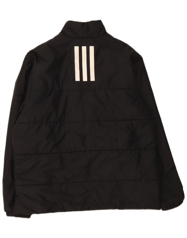Jaqueta acolchoada masculina Adidas UK 42 XL poliéster preto