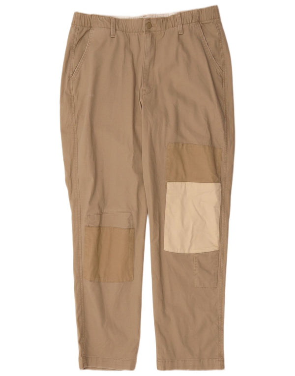 Calça Chino Cônica Masculina Levi's Grande W34 L30 Algodão Colourblock Bege