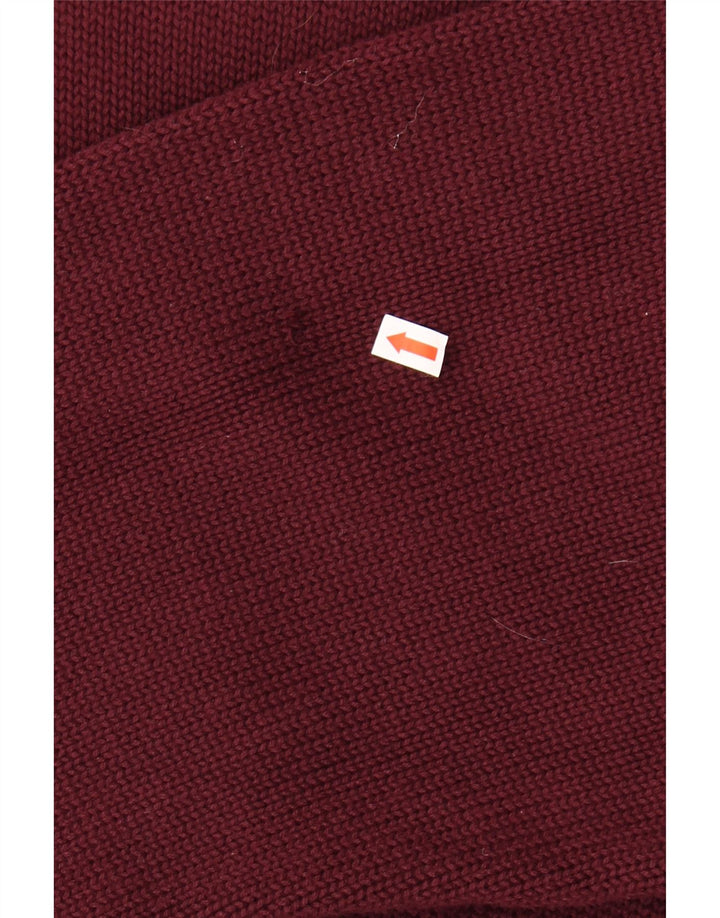 Suéter masculino TOMMY HILFIGER com decote em V XL algodão borgonha