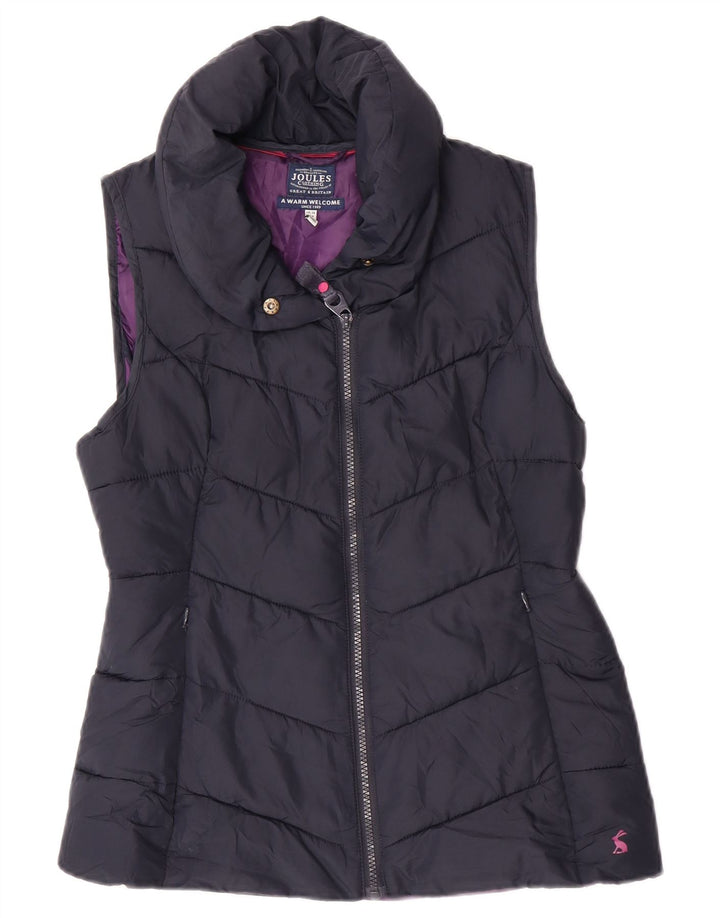 Joules Womens Gilet acolchoado UK 10 pequeno poliéster azul marinho