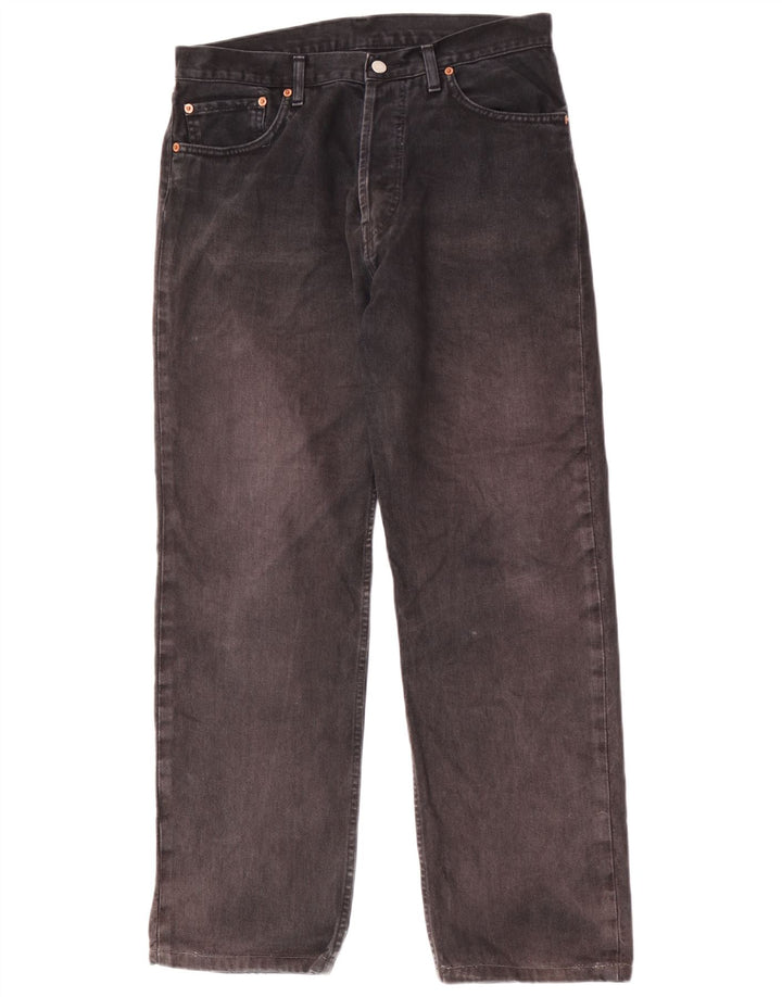 Jeans retos femininos Levi's W36 L31 algodão preto