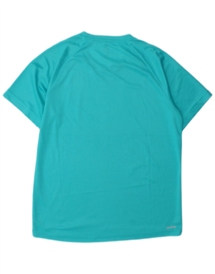 Adidas Mens Climalite Camiseta Top Médio Turquesa