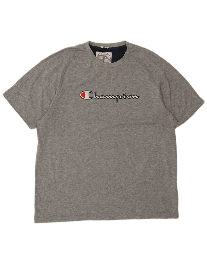 Camiseta gráfica masculina Champion 2XL algodão cinza