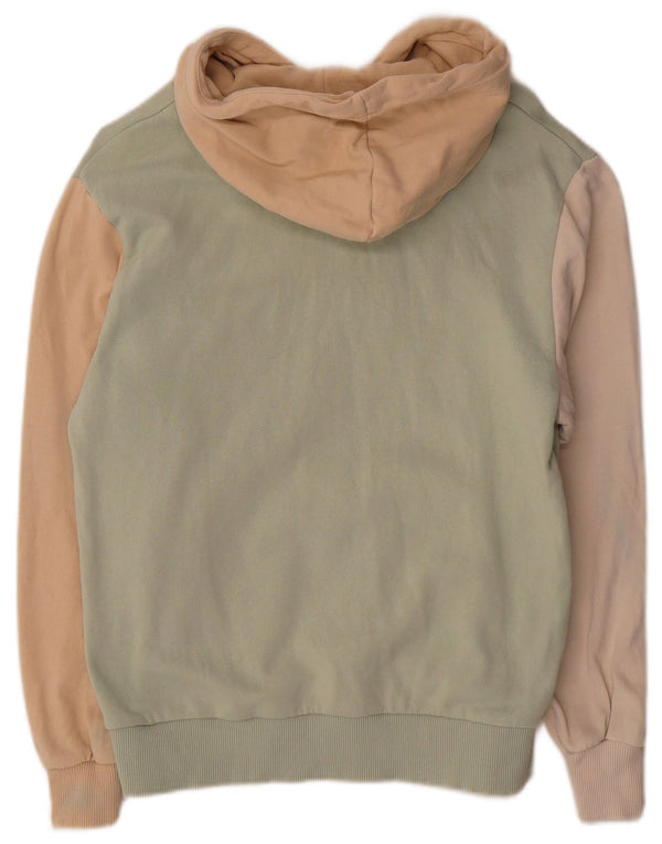 Karl Kani moletom feminino com capuz grande e gráfico UK 6 XS verde colorblock