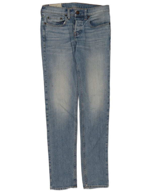 Hollister feminino slim jeans W28 L30 algodão azul