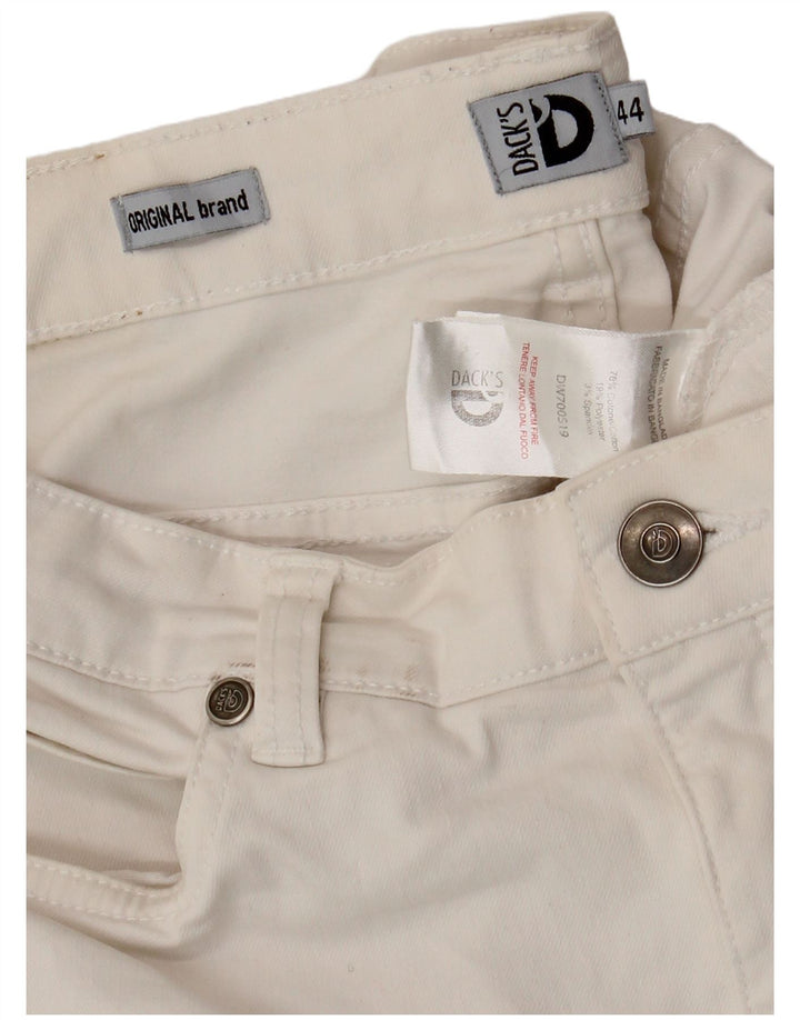 DACK'S Jeans Slim Feminino IT 44 Médio W32 L28 Algodão Branco